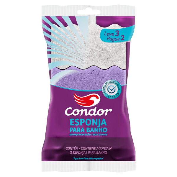 Esponja para Banho Condor Espuma - Leve 3, Pague 2