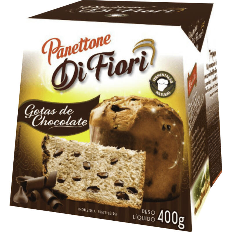 Panettone Di Fiori Gotas de Chocolate 400g