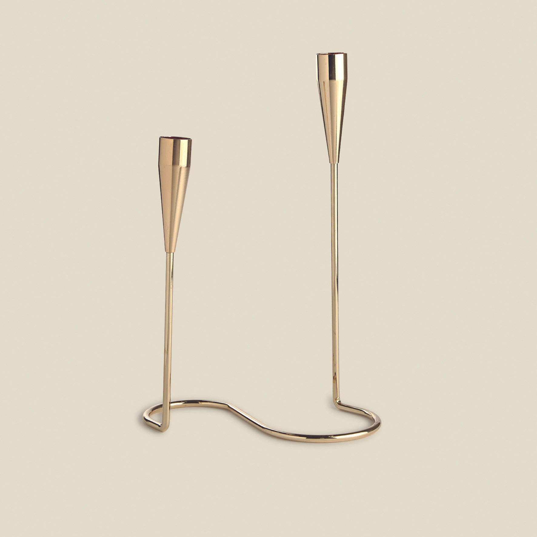 Porta Vela Metal Gold 18x28cm- A\CASA