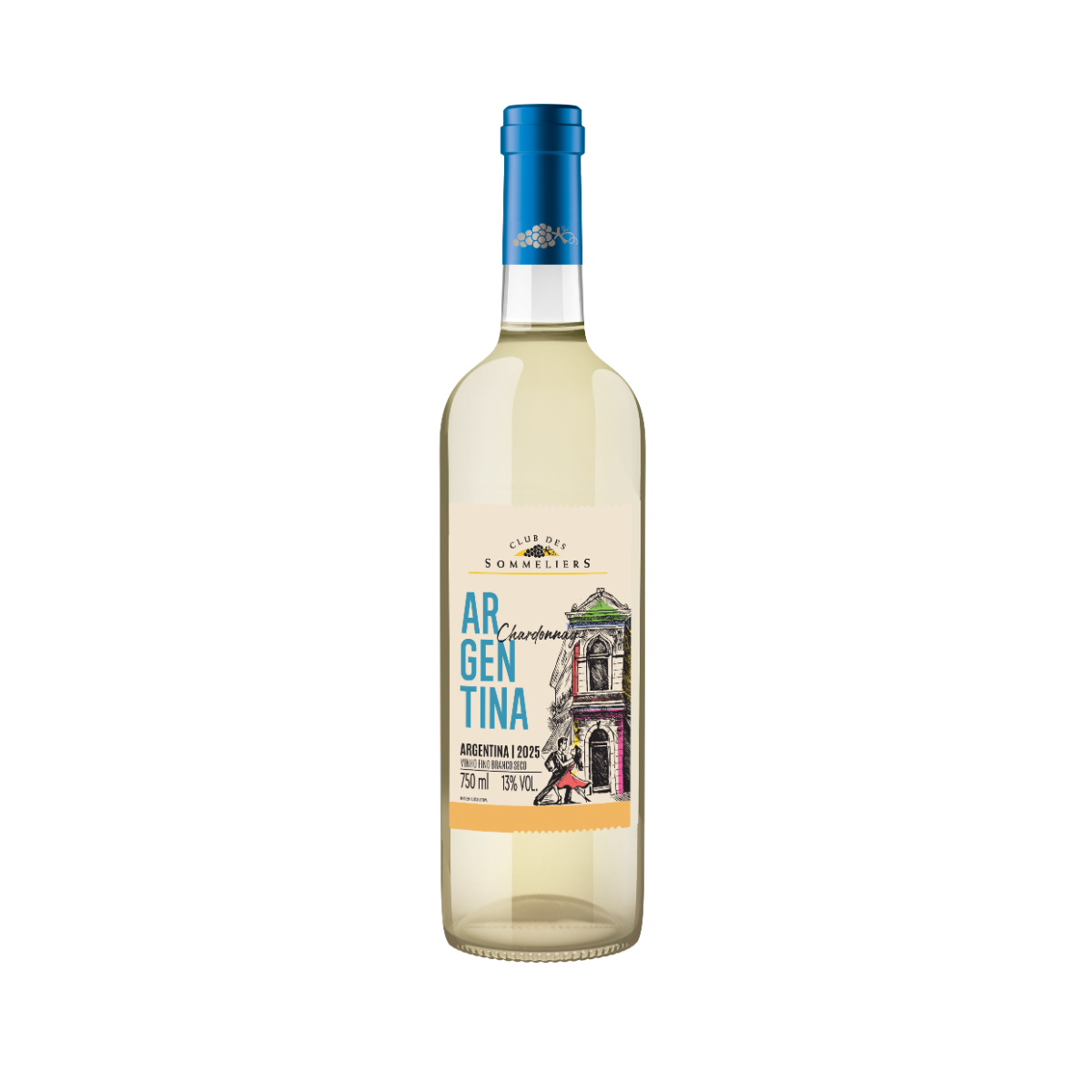Vinho Branco Argentino Clube Des Sommeliers Chardonnay 750ml