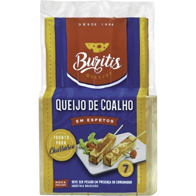 Espeto de Queijo Coalho Buritis Preço por quilo no pacote