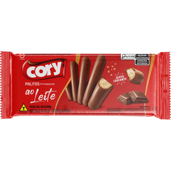Biscoito Palito Cory Chocolate ao Leite 68g