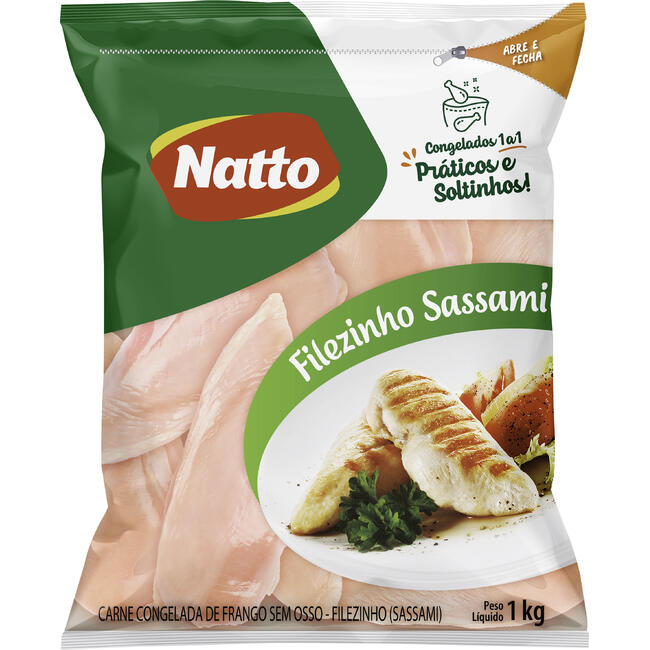 Filezinho Sassami de Frango Natto Congelado 1kg
