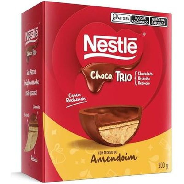 Ovo de Páscoa ao Leite Nestlé Choco Trio Caixa 200g