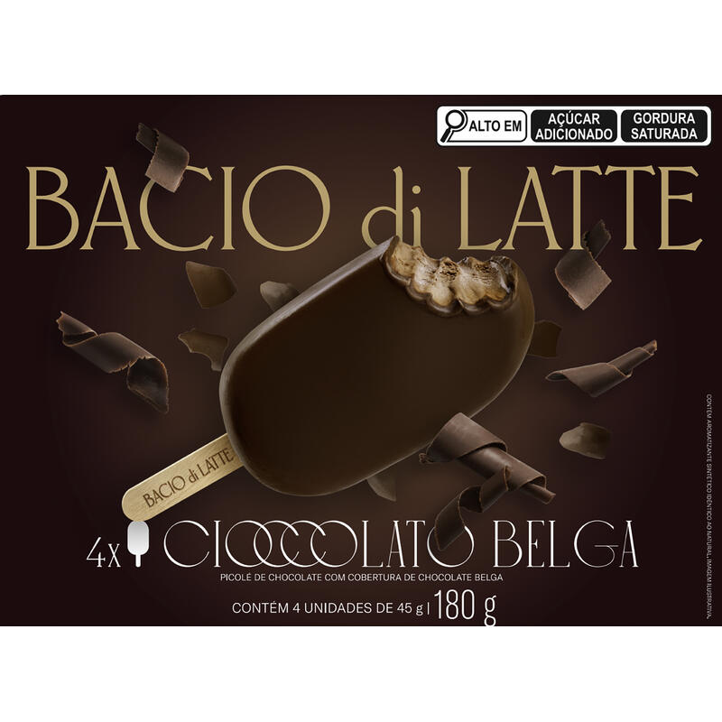Pack Minipicolé Cioccolato Belga Bacio di Latte 180g 4 Unidades