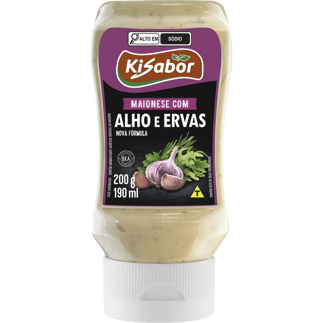 Maionese Kisabor Alho e Ervas Finas 200g