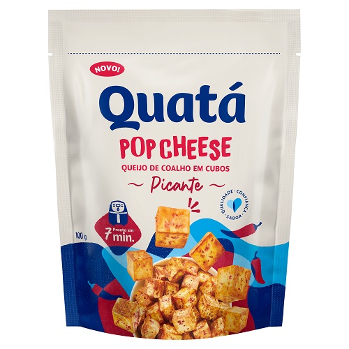 Queijo Coalho Pop Cheese Cubos Picante Quata 100g