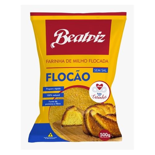 Farinha De Milho Beatriz Flocada Sem Sal 500g