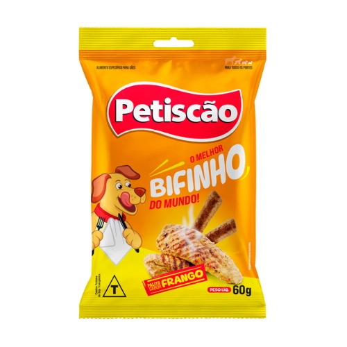 Alimento P/cães Bifinho Palito Frango Petiscão 60g