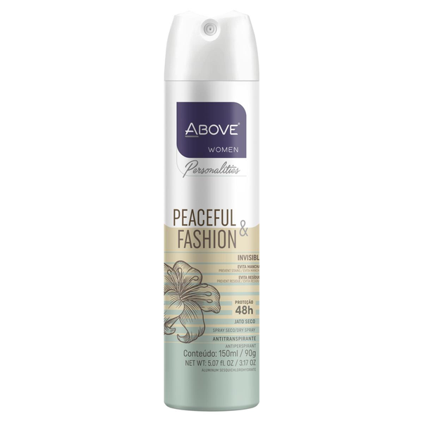 Desodorante Aerossol Above 90g - Feminino - Personalities - Peaceful & Fashion