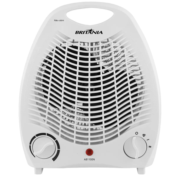 Aquecedor Britânia AB1100N 127V - 2 em 1: Aquecedor e Circulador de Ar - 2 Opções de Temperatura - Portátil com Dispositivo de Segurança