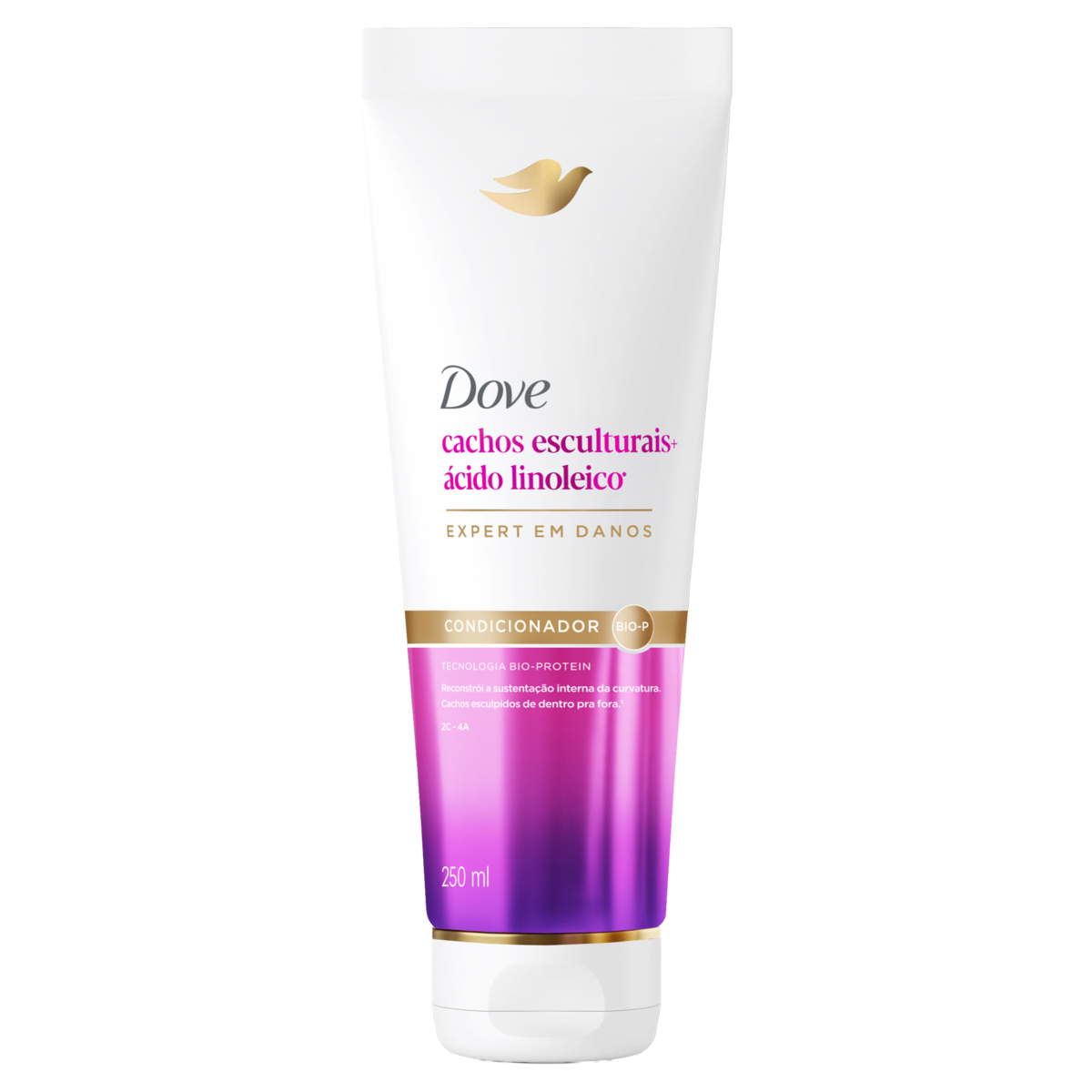 Condicionador Cachos Esculturais Ácido Linoleico Dove Bisnaga 250ml