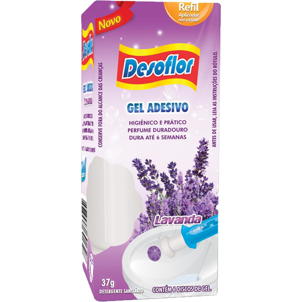 Desodorizador Gel Desoflor 37g - Lavanda - Refil