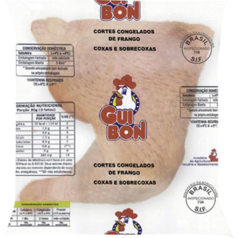 Coxa e Sobrecoxa Frango Guibon Cong Preço por quilo no pct