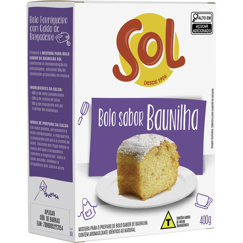 Mistura para Bolo Sol Baunilha 400g