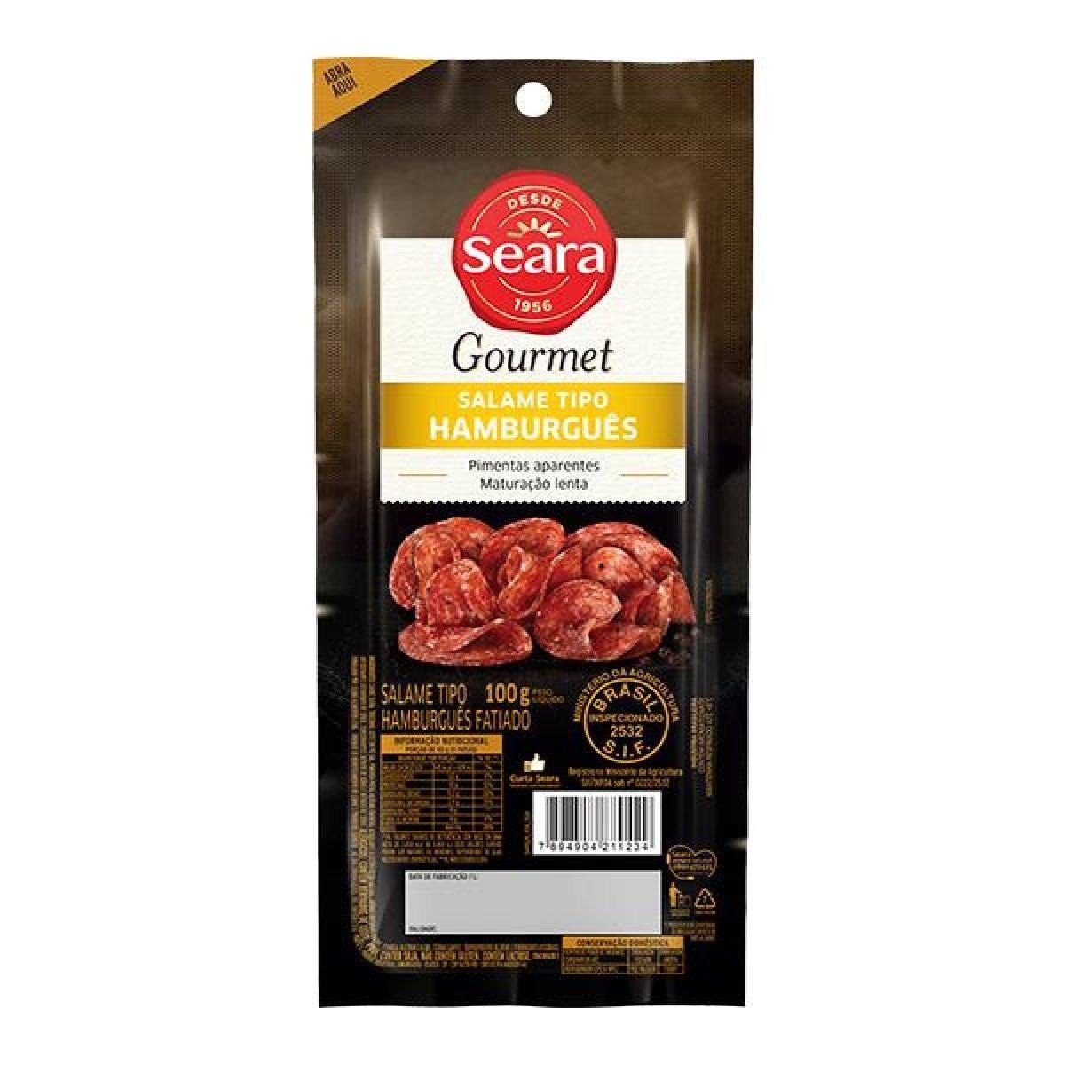Salame Hamburguês Seara Gourmet Fatiado 100g