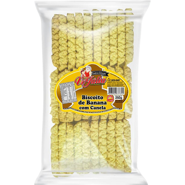 Biscoito Vó Júlia 250g - Banana com Canela