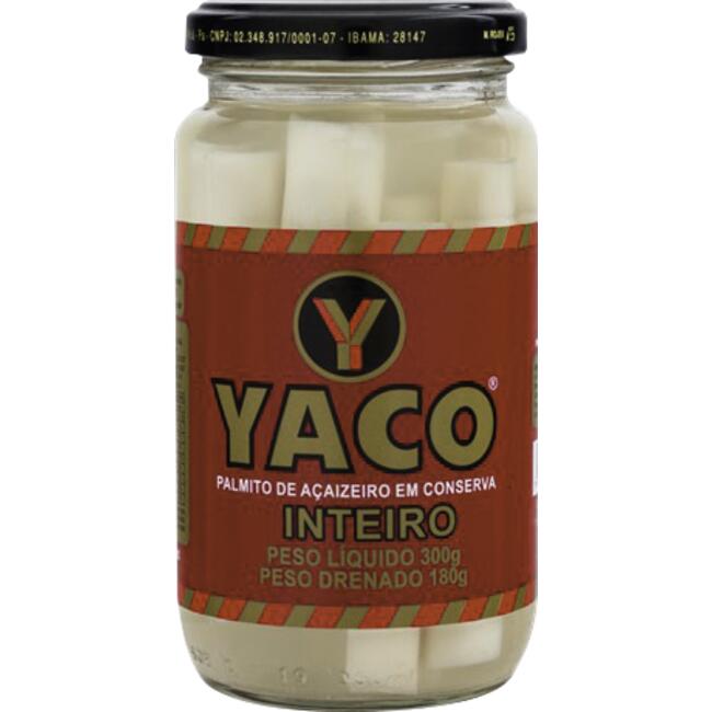 Palmito de Açaí Inteiro Yaco 180g