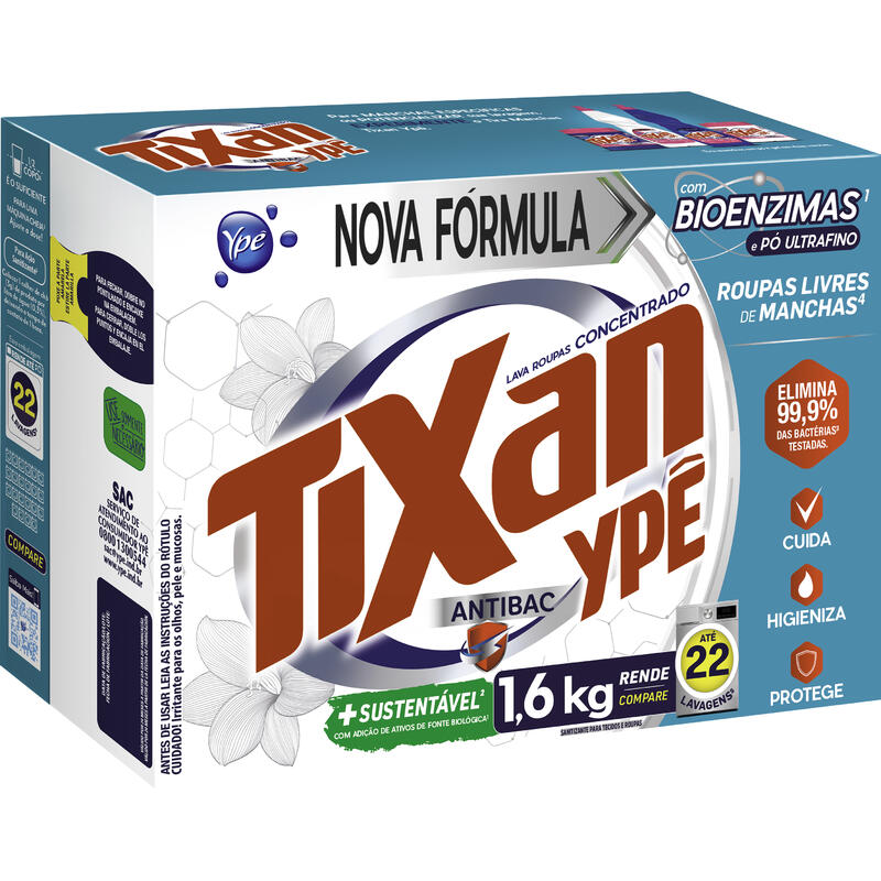 Sabão em Pó Tixan Ypê Antibac 1,6Kg