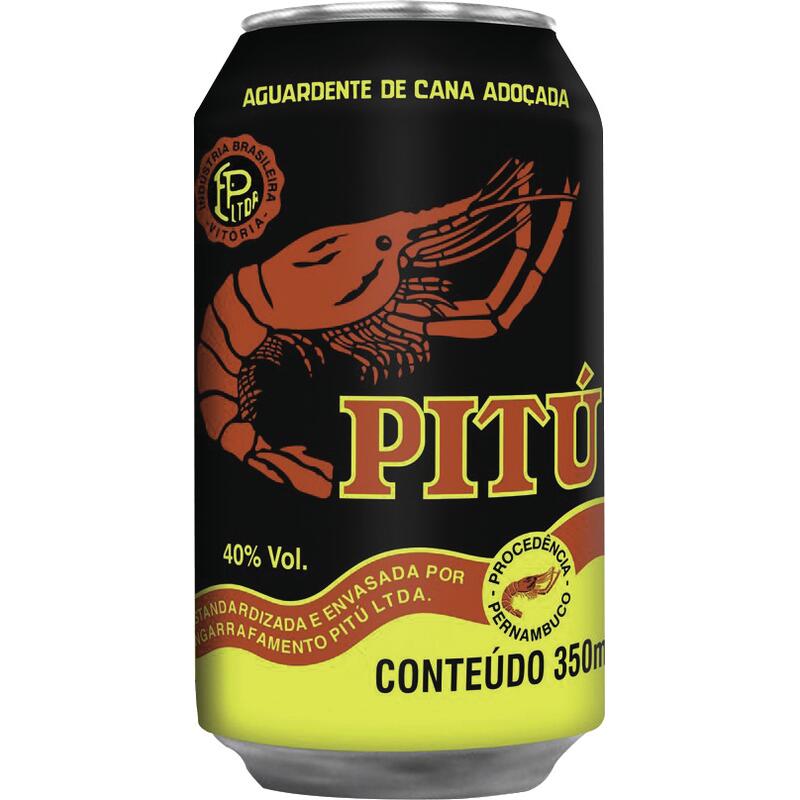 Aguardente de Cana Adoçada Pitú Lata 350ml