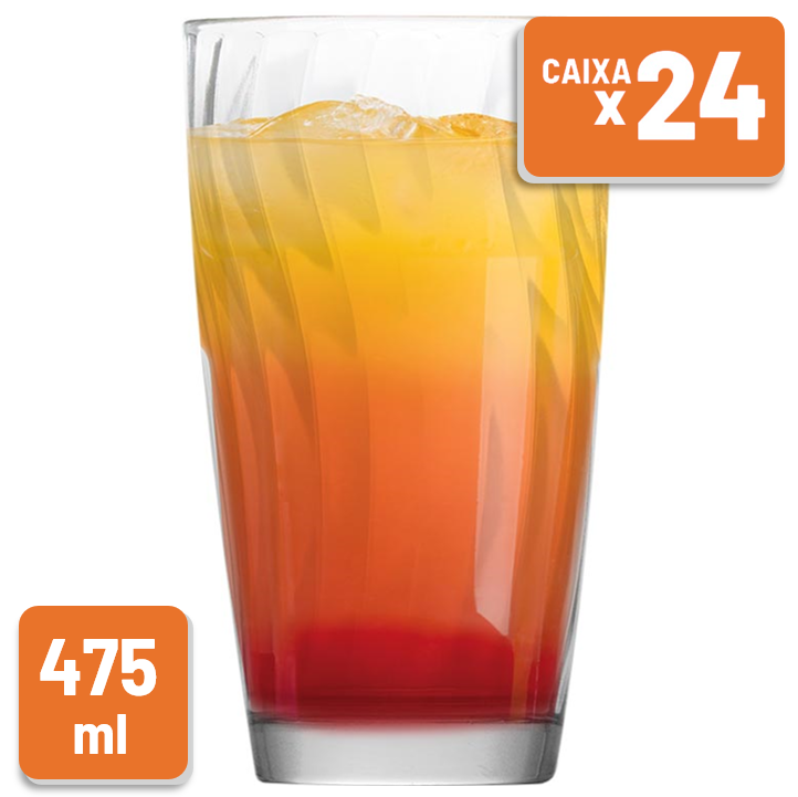 Copo Wave Vidro 475ml Caixa c/ 24 Un