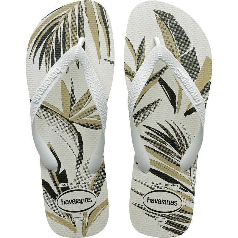 Sandália HAVAIANAS Aloha 39/40 Branco e Verde Olive