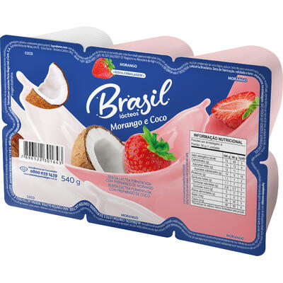Bebida Láctea Brasil Morango e Coco 540g