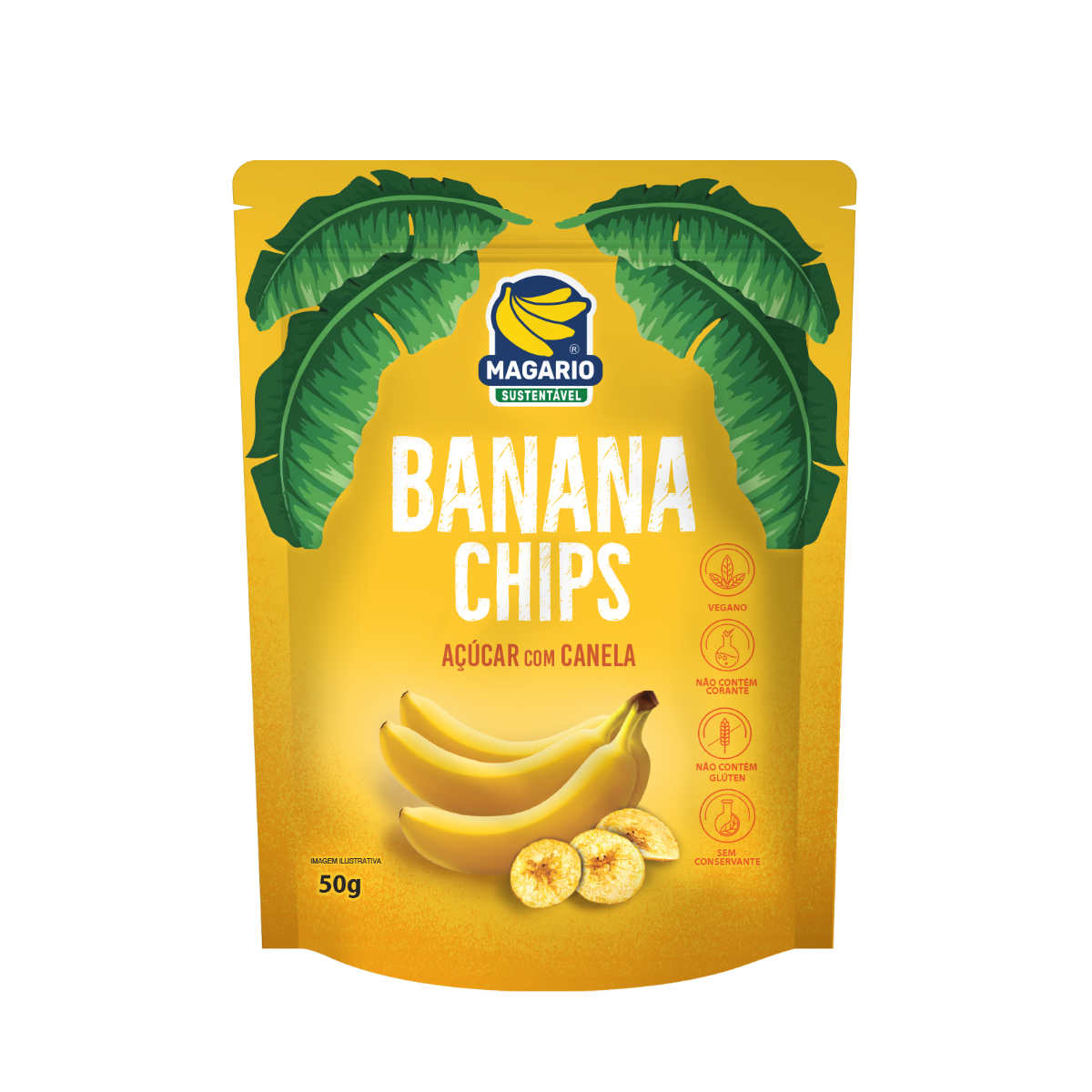 Chips De Banana Açúcar E Canela 50g