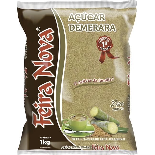Açúcar Demerara Feira Nova 1kg