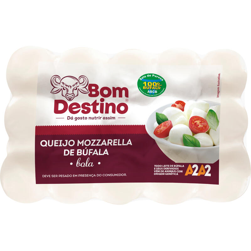 Queijo Mozzarella Búfala Bom Destino Bola Preço por quilo no pct