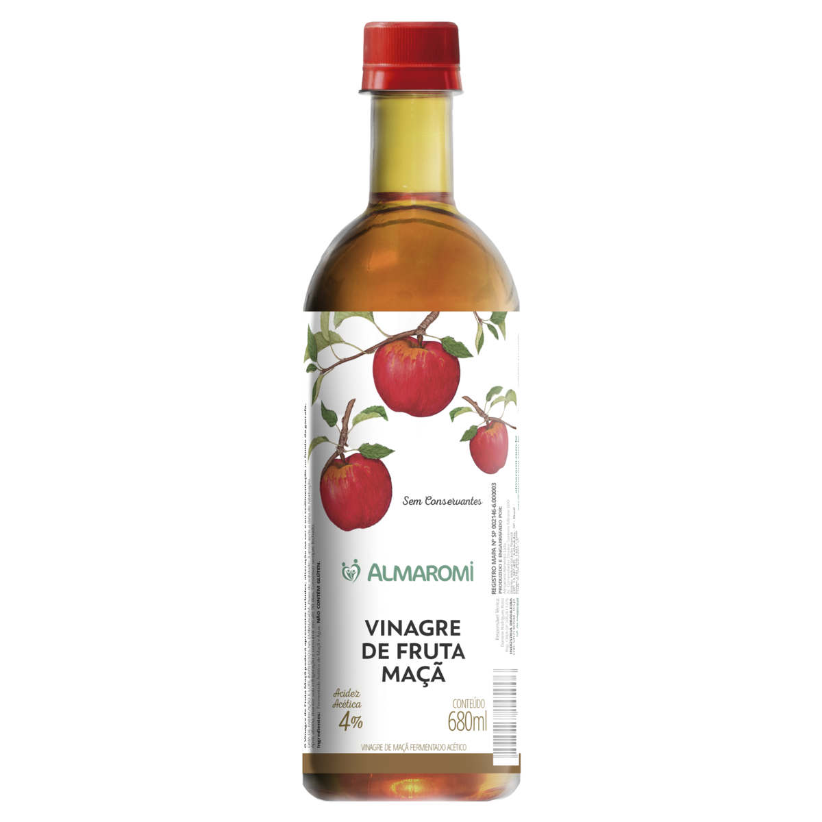 Vinagre Fruta Maça Almaromi 680ml