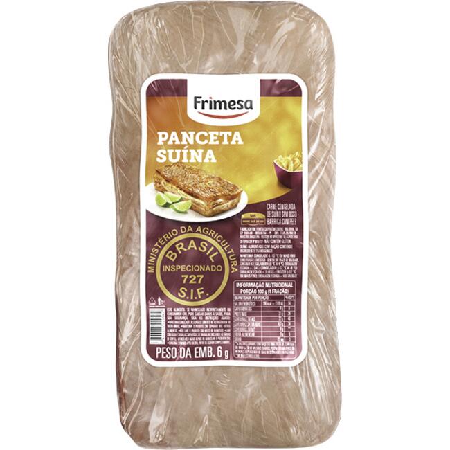 Panceta Suína Frimesa Congelada Preço por quilo na peça