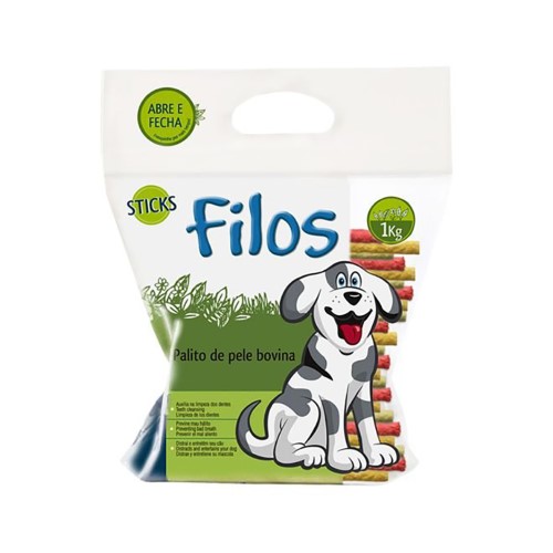 Palito Filos Mastigável Pequeno Para Cães 1kg