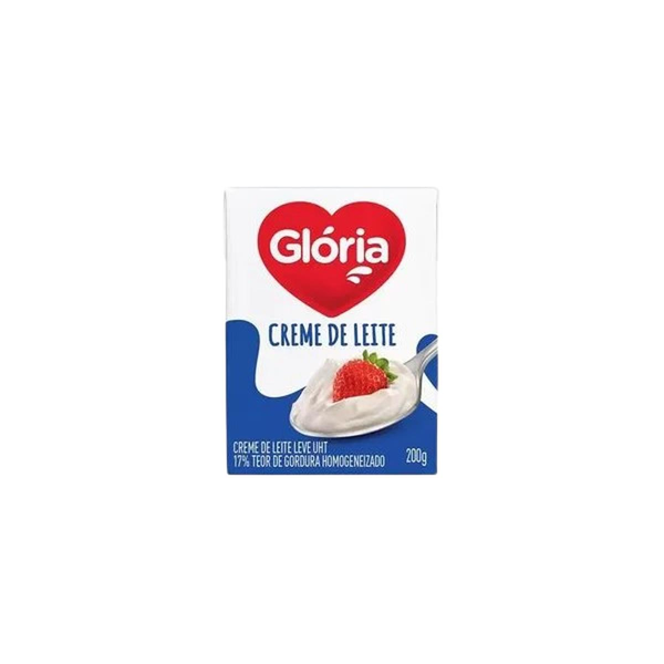 Creme de Leite UHT Leve Homogeneizado Glória Caixa 200g