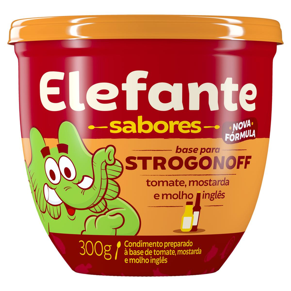 Extrato de Tomate ELEFANTE Sabores Base para Strogonoff Tomate,Mostarda e Molho Inglês 300g