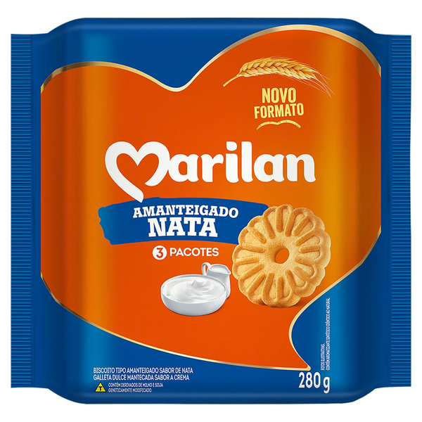 Biscoito Amanteigado Marilan 280g - Nata