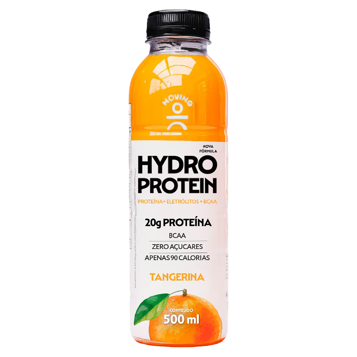 Suplemento Alimentar Líquido Tangerina Zero Açúcar Moving Hydro Protein Garrafa 500ml