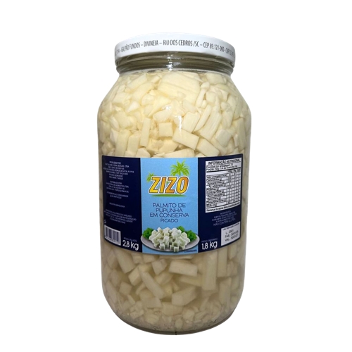 Palmito Zizo Pupunha Picado Em Conserva 1,8kg