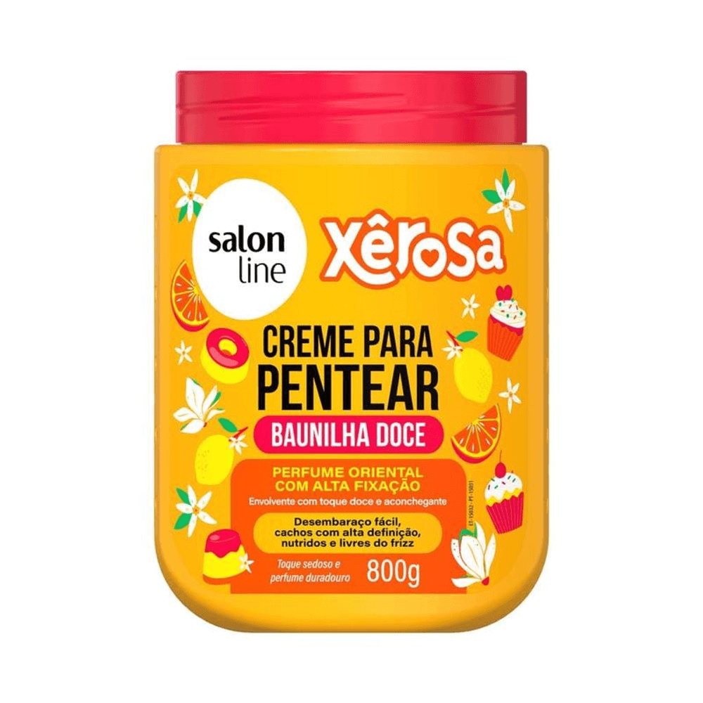 Creme para Pentear Xêrosa Baunilha Doce Salon Line 800g