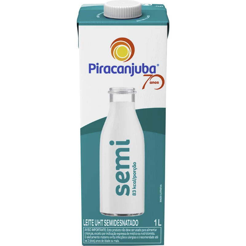 Leite Piracanjuba Semi Desnatado 1l
