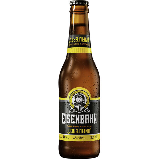Cerveja Eisenbahn Pilsen Puro Malte Unfiltered Garrafa 355ml