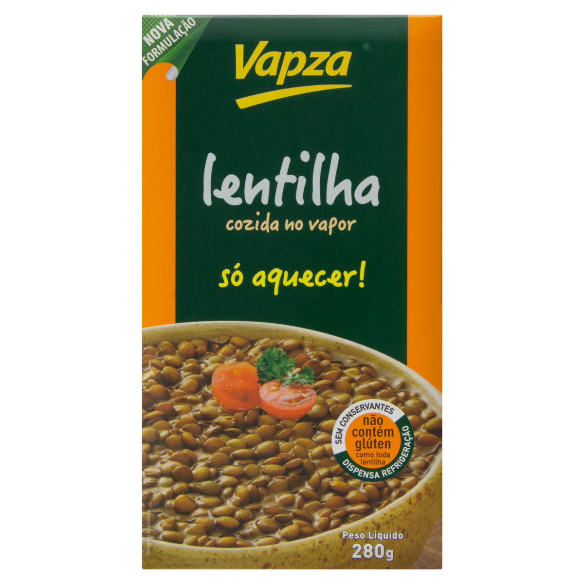 Lentilha Cozida a Vapor VAPZA Caixa 280g