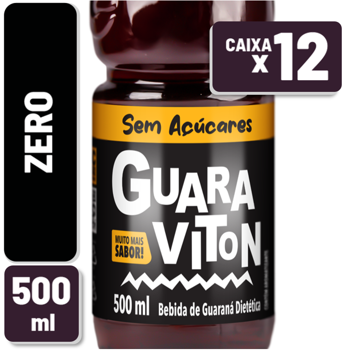 Bebida De Guaraná Guaraviton Ginseng Zero Pet 500ml Caixa C/ 12 Un