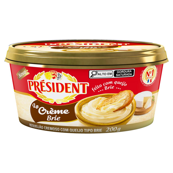 Requeijão Cremoso PRESIDENT La Crème Brie com Queijo Tipo Brie 200g