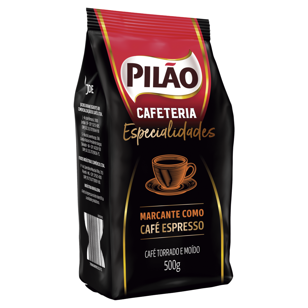 Café Torrado e Moído Espresso Pilão Cafeteria Especialidades Pacote 500g