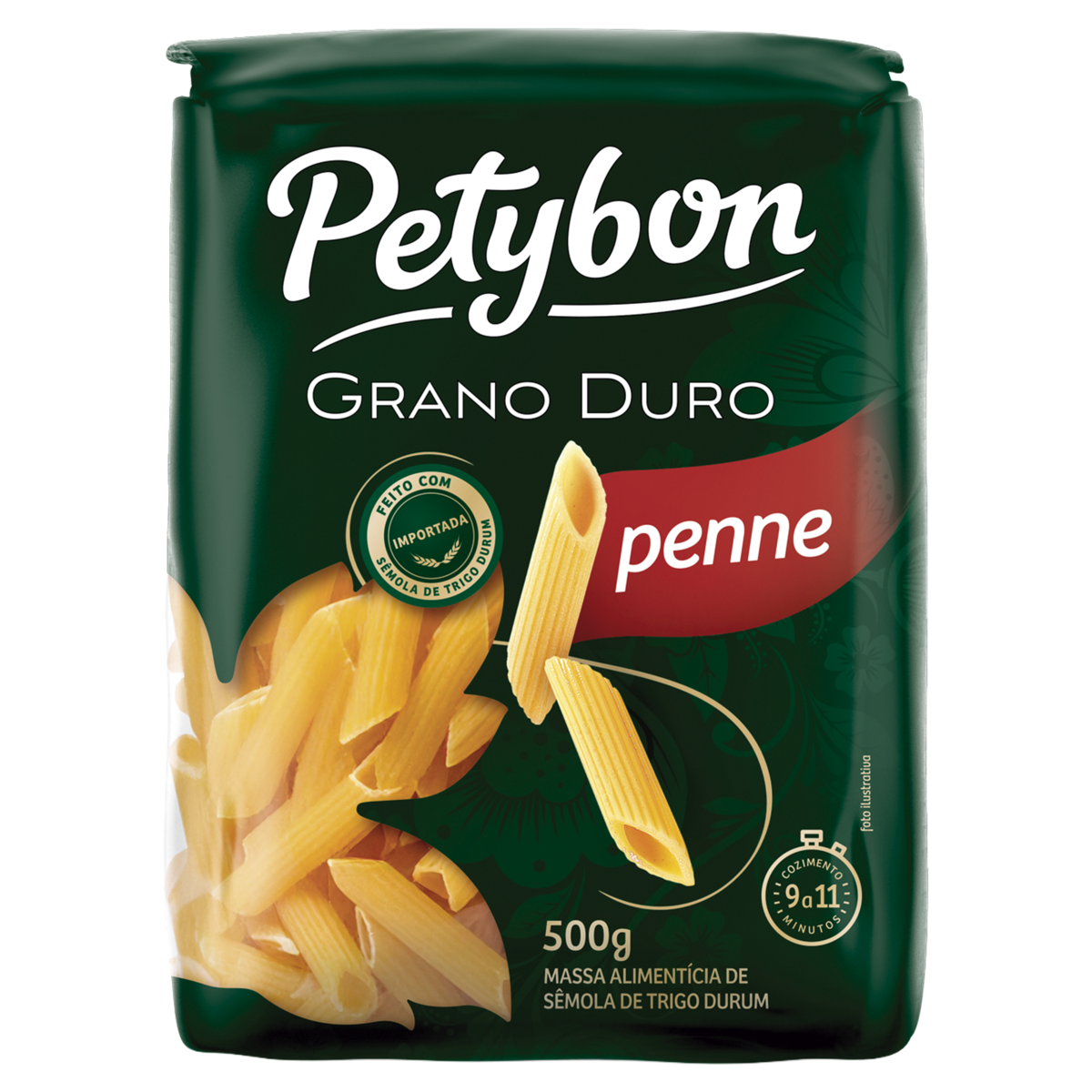 Macarrão de Sêmola de Trigo Grano Duro Penne Petybon Pacote 500g