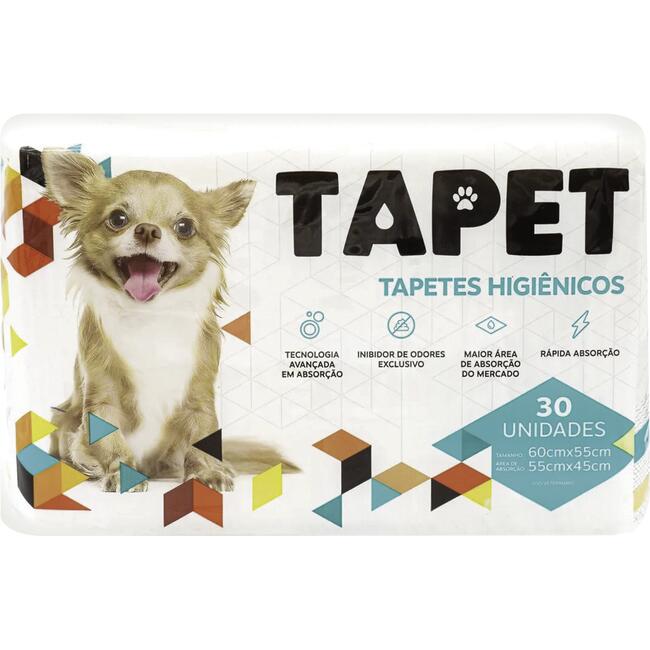 Tapete Higiênico para Cães Tapet 60x55cm 30 un