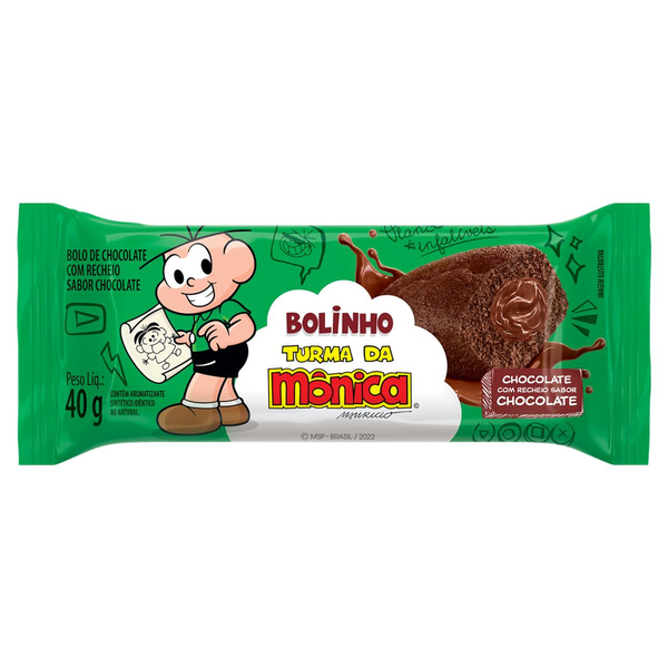 Bolinho Casa Suíça Turma da Mônica Recheio Chocolate 40g