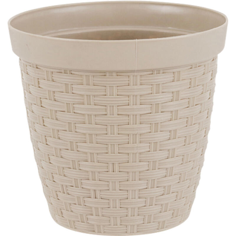 Cachepô Ratan FG Cinza taupe CR13 un