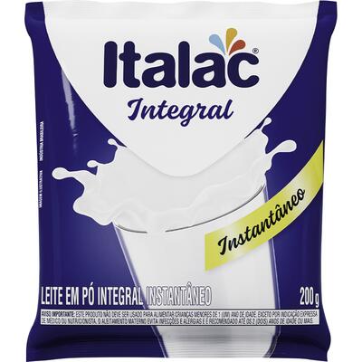 Leite em Pó Italac Integral Instantâneo 200g